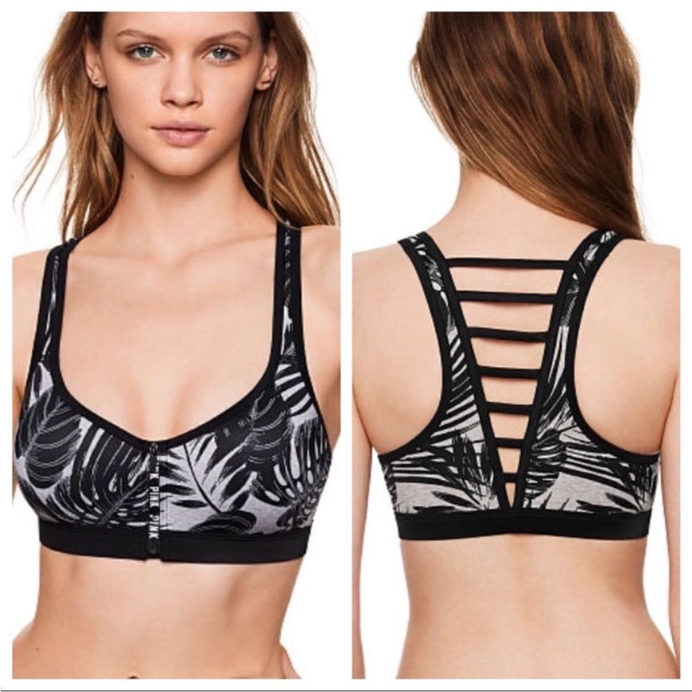 VICTORIA’s SECREt PINK ULTIMATE ZIP UP PUSH UP BRA Size medium